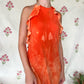 90's Ruffle Orange Dress