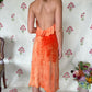 90's Ruffle Orange Dress