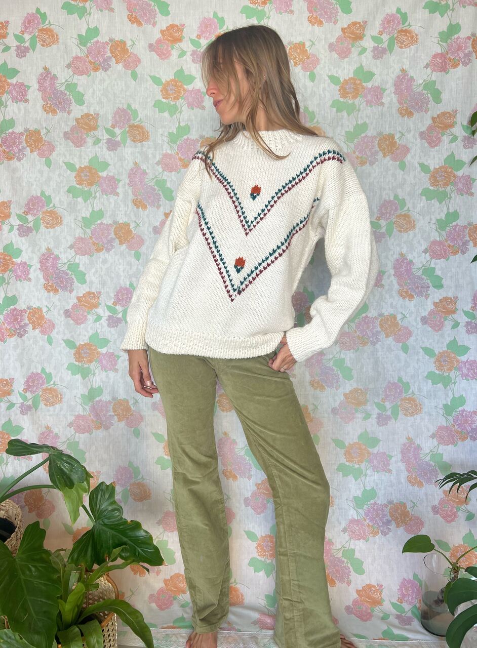 90's Creamy Tricot Sweater