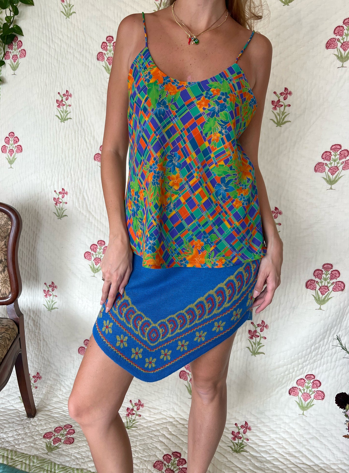 2000's Blue Knit Skirt