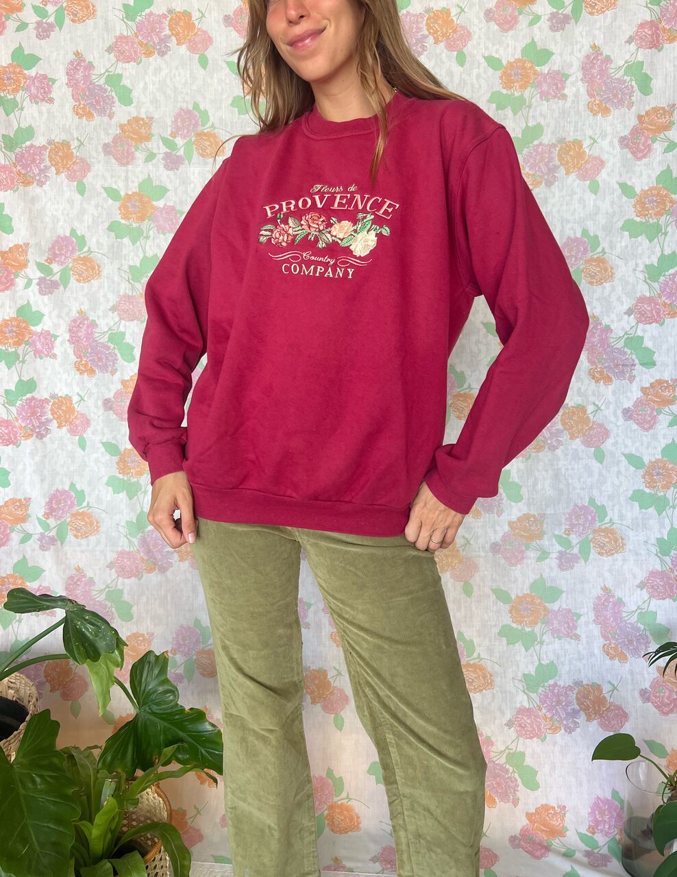 90's Provence Flower Sweatshirt