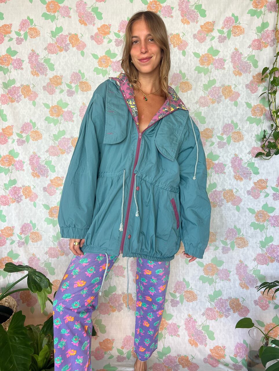 90's Unique Printed Coat