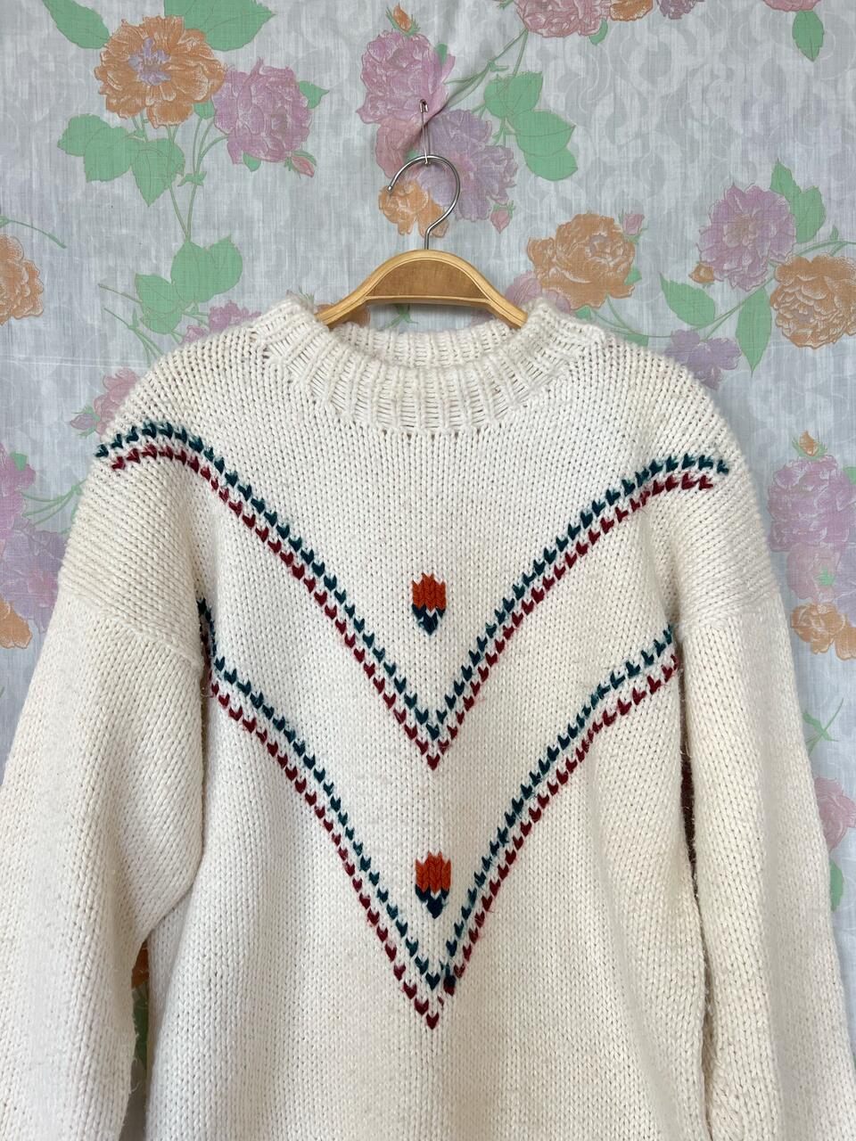 90's Creamy Tricot Sweater