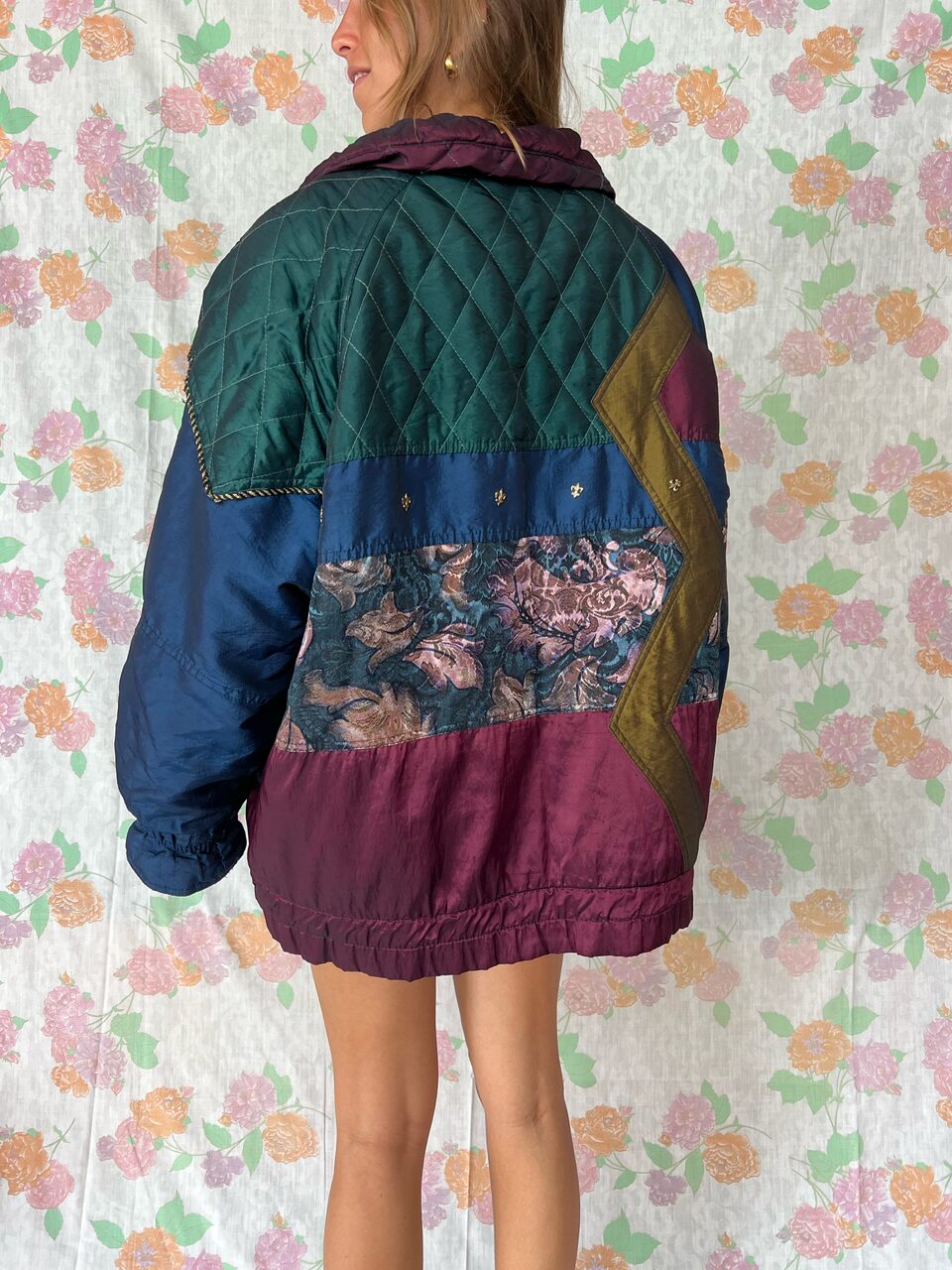 90's Hysterical Patterns Puffer Coat