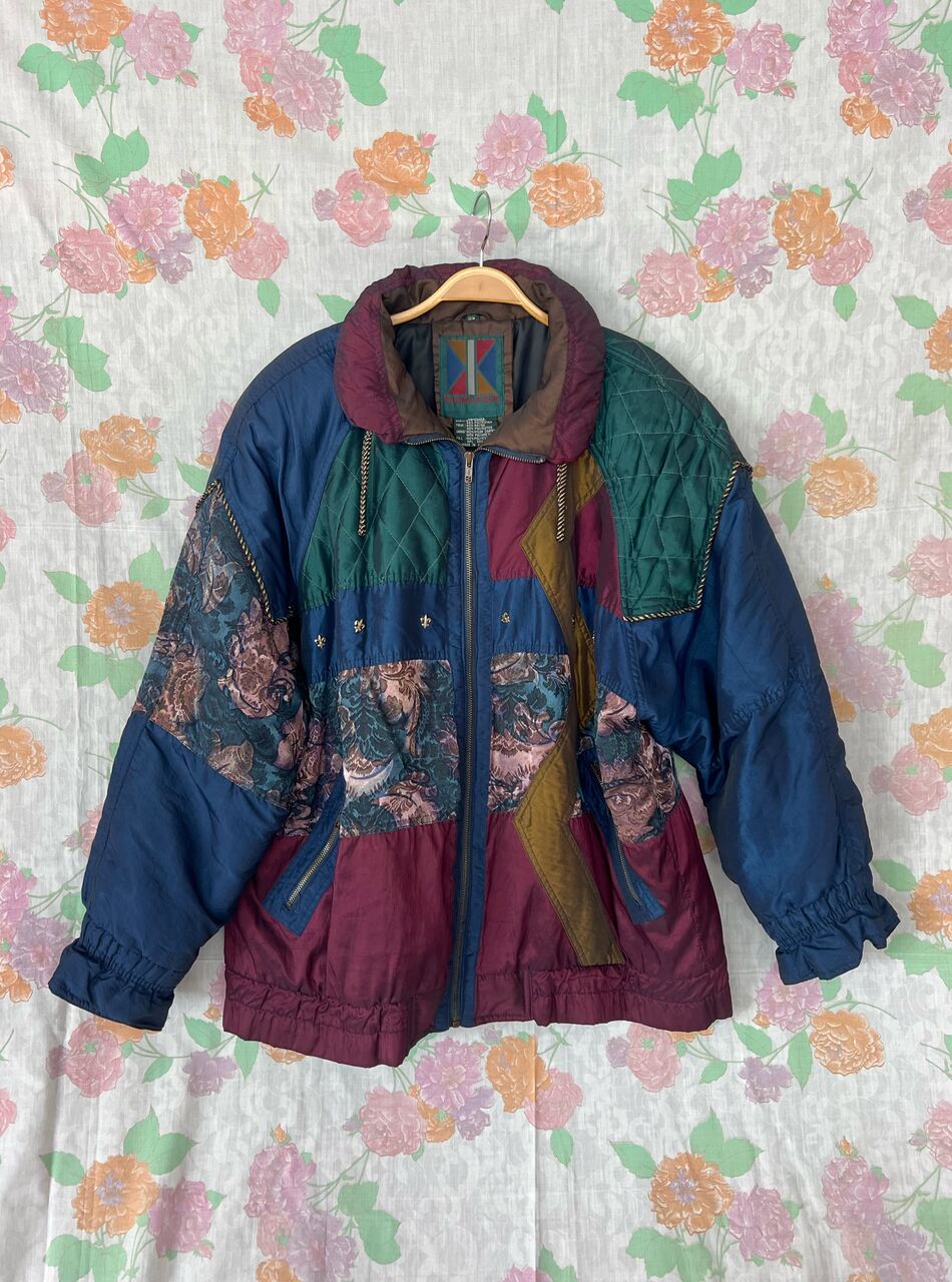 90's Hysterical Patterns Puffer Coat