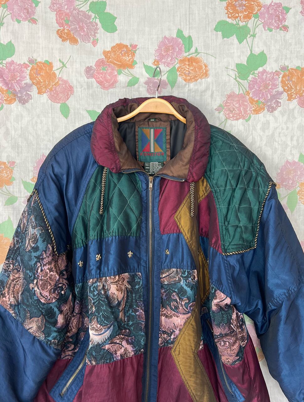 90's Hysterical Patterns Puffer Coat