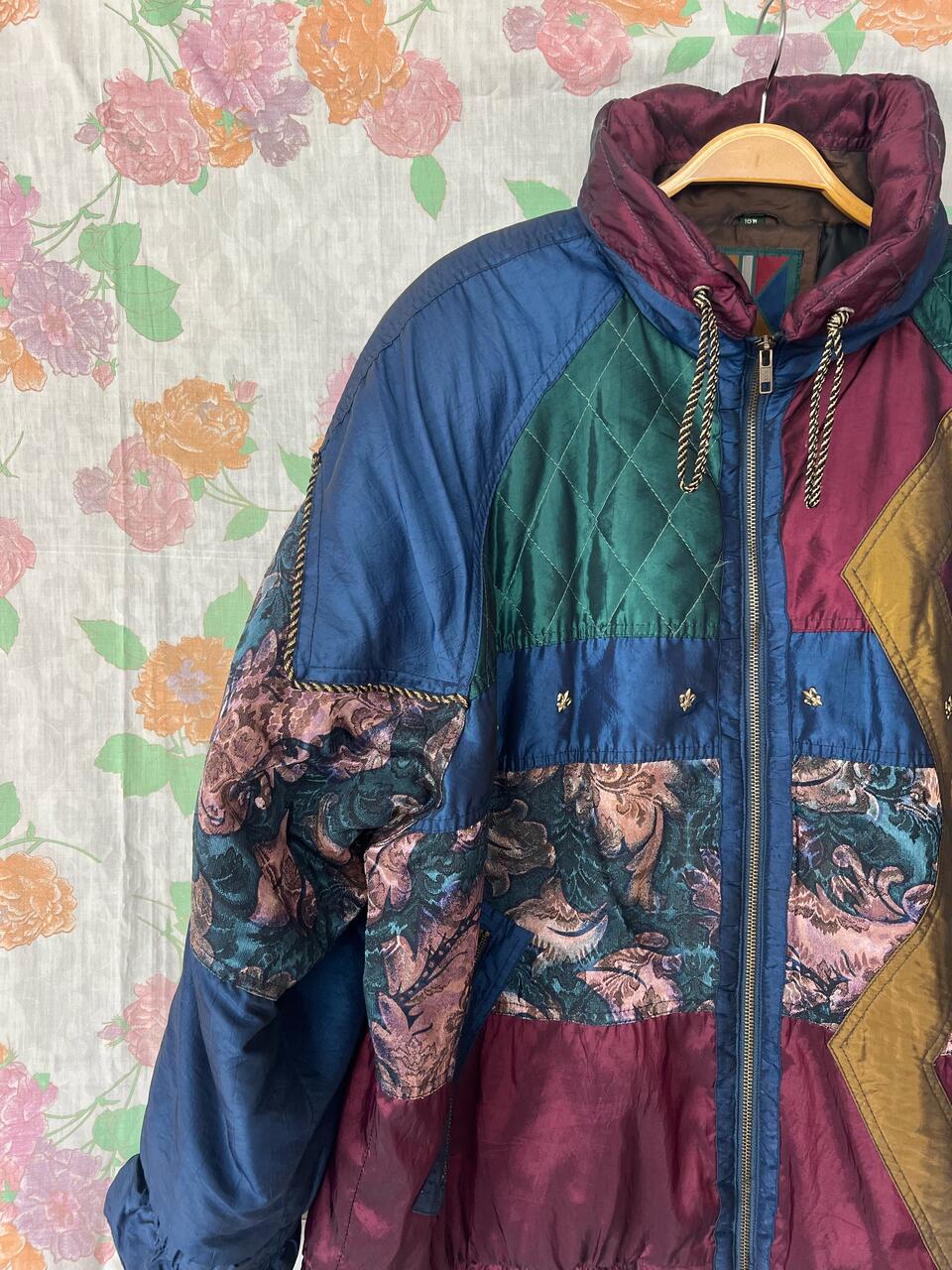 90's Hysterical Patterns Puffer Coat