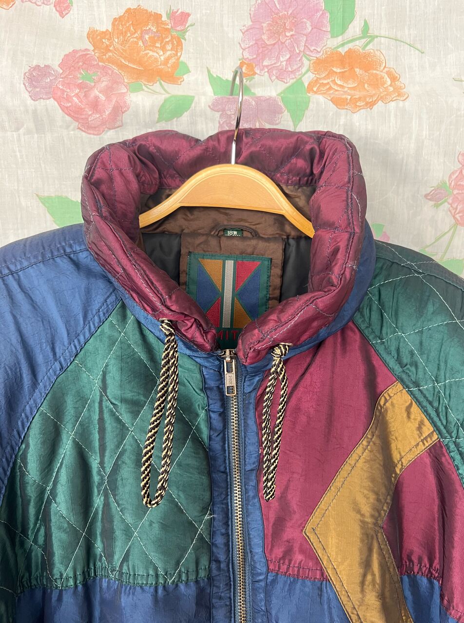 90's Hysterical Patterns Puffer Coat