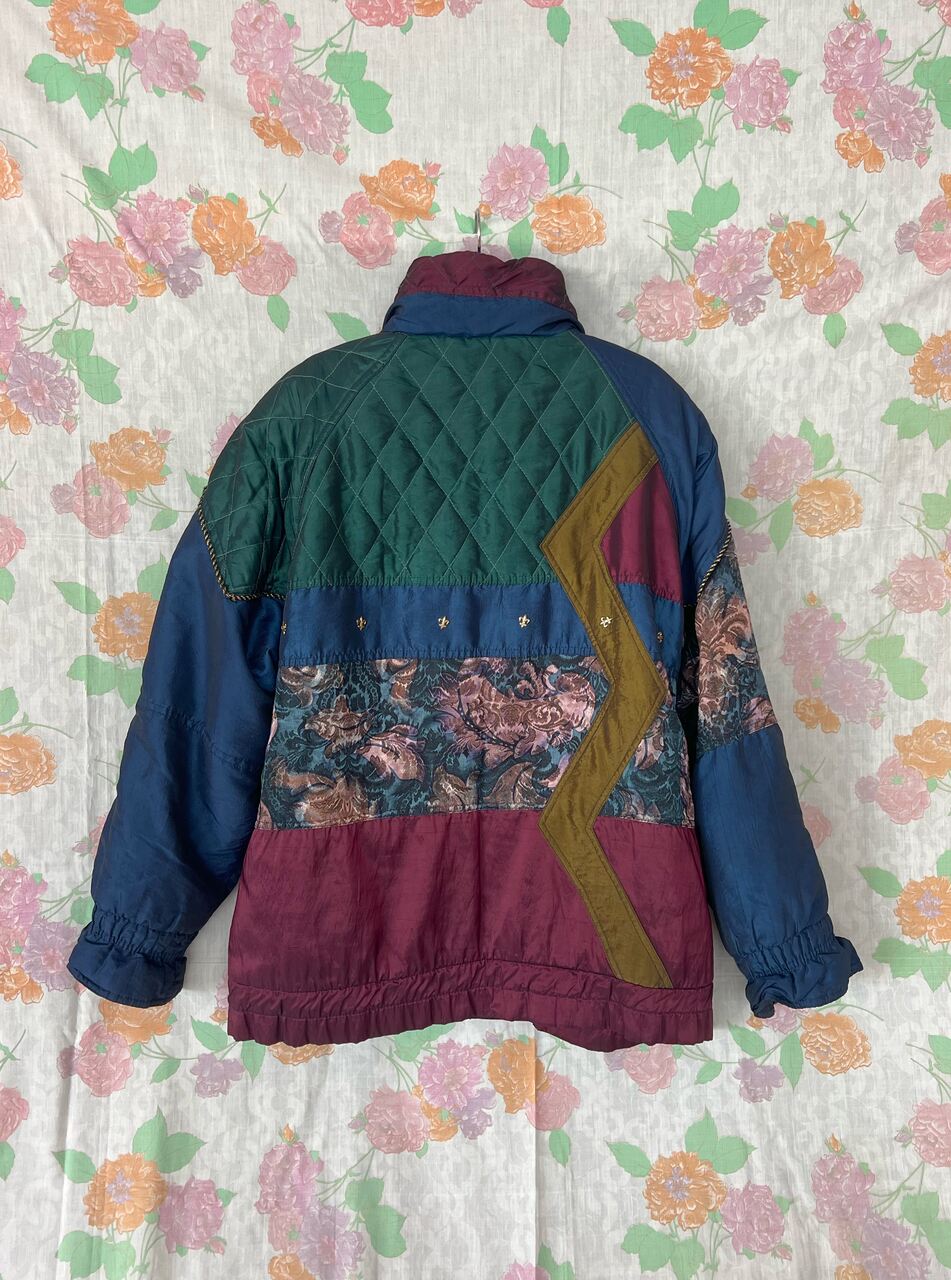 90's Hysterical Patterns Puffer Coat