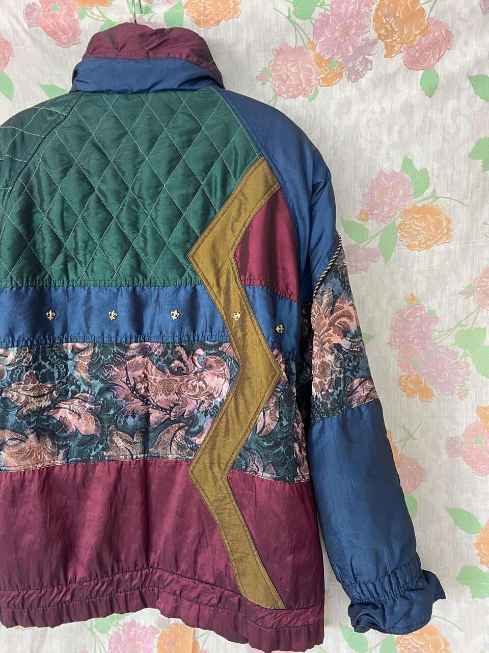 90's Hysterical Patterns Puffer Coat