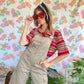 90's Kaki Cargo Jumpsuit