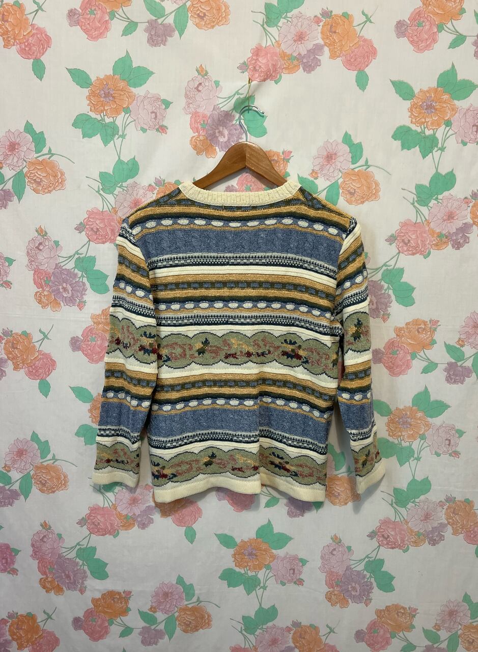 90's Dreamy Floral Sweater