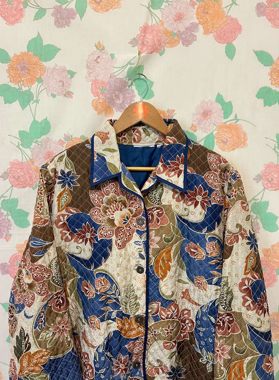 90's Floral Lightweight Quilted Jacket