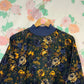 90's Dark Floral Print Sweatshirt