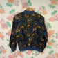 90's Dark Floral Print Sweatshirt