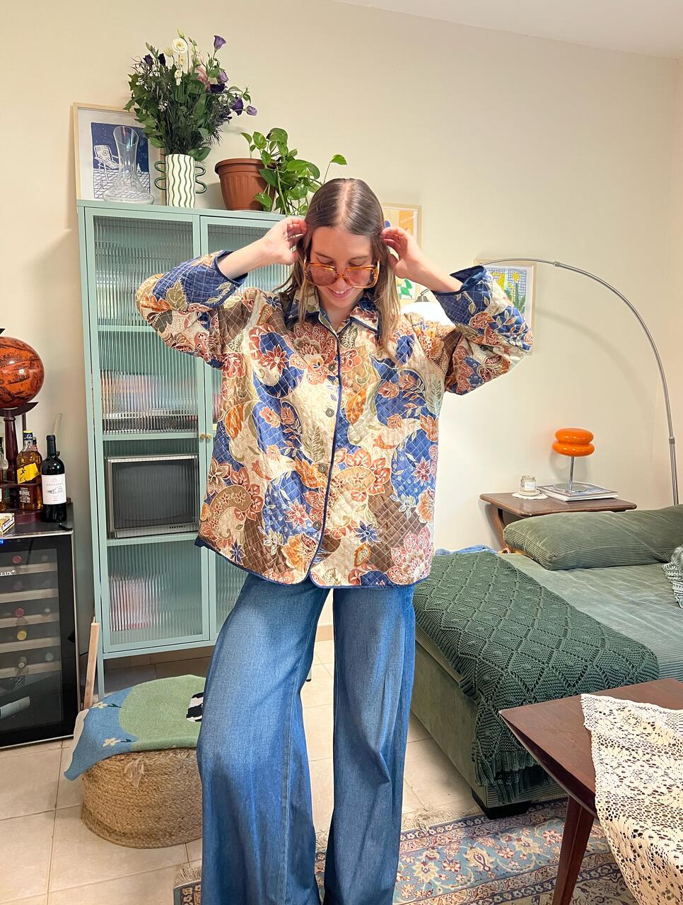 90's Wide-Leg Denim Pants