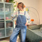90's Classic Wide Denim Overalls