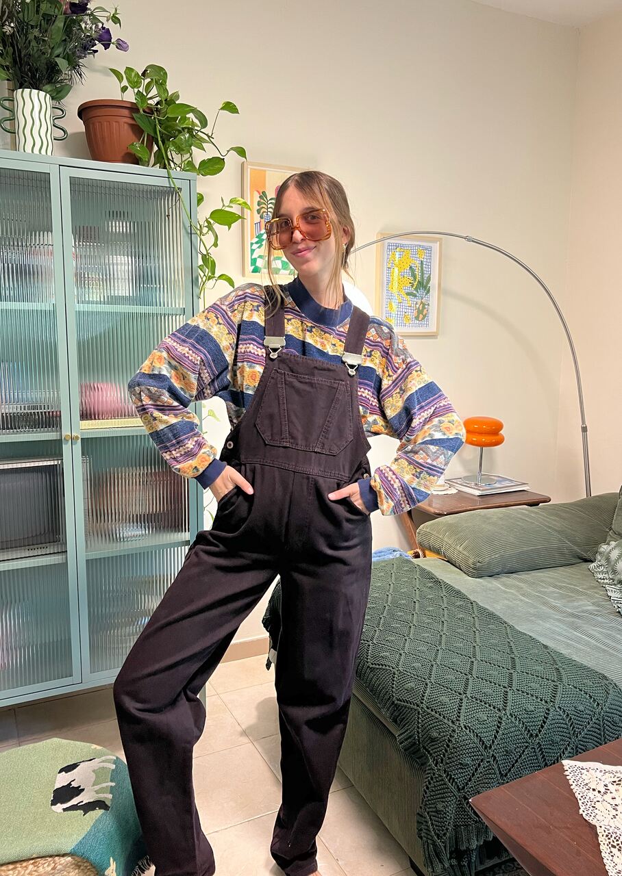 90's Brown Denim Overalls