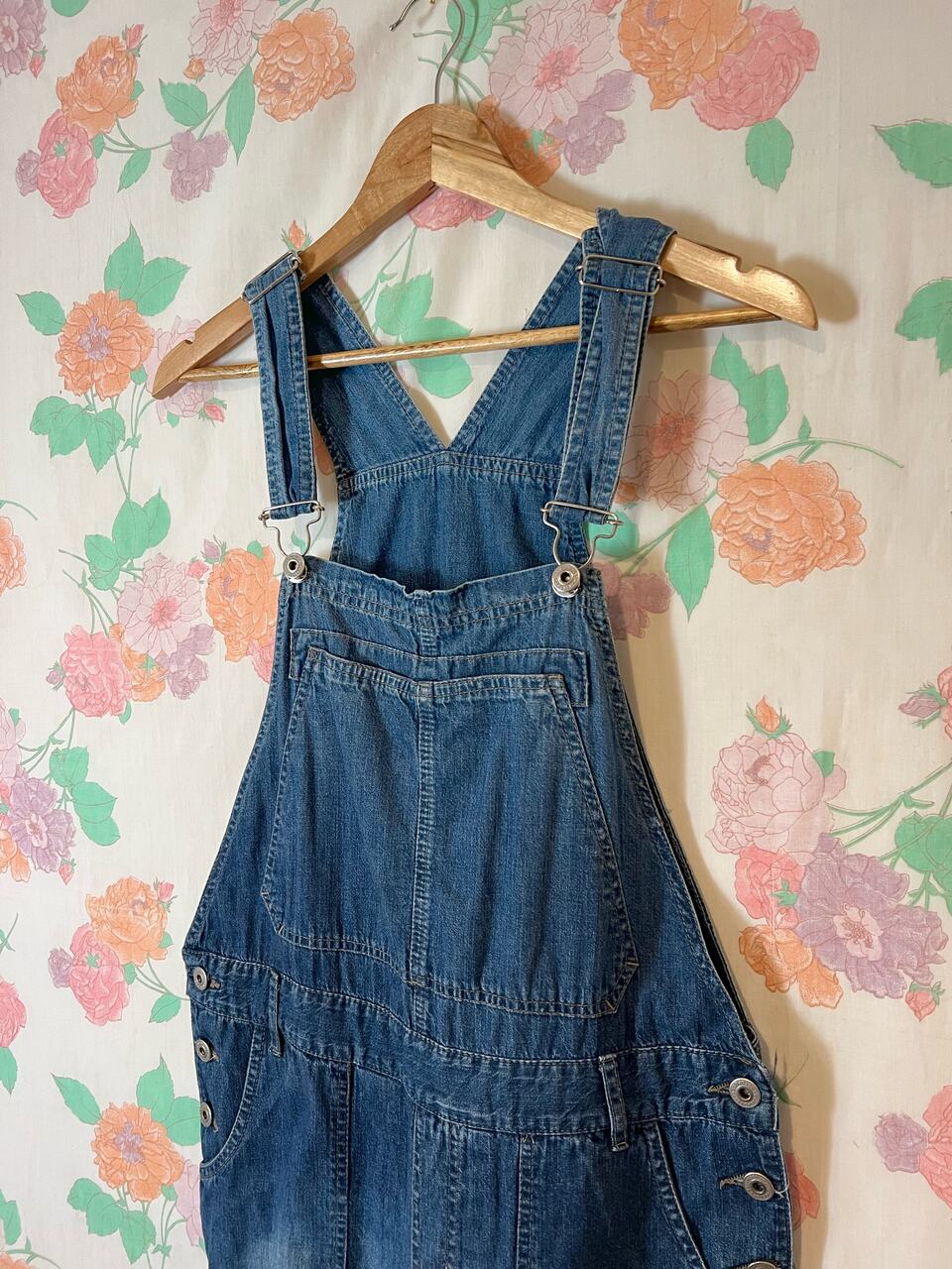 90's Classic Wide Denim Overalls