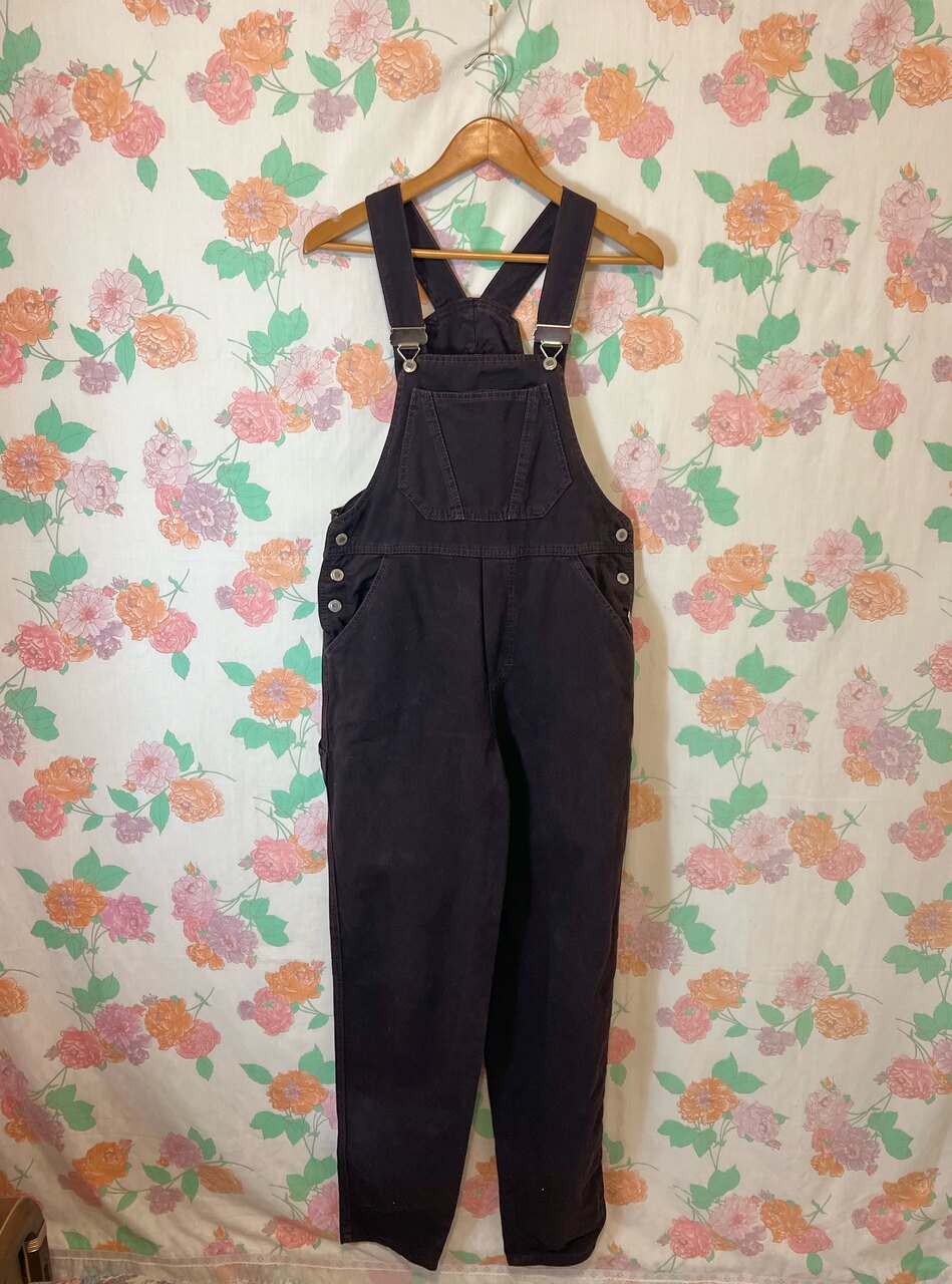 90's Brown Denim Overalls
