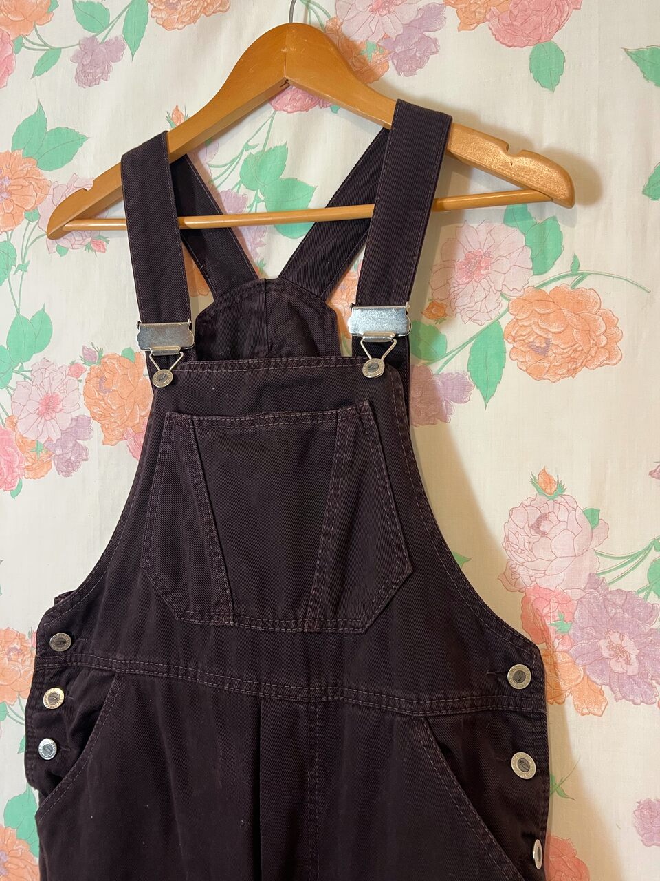 90's Brown Denim Overalls