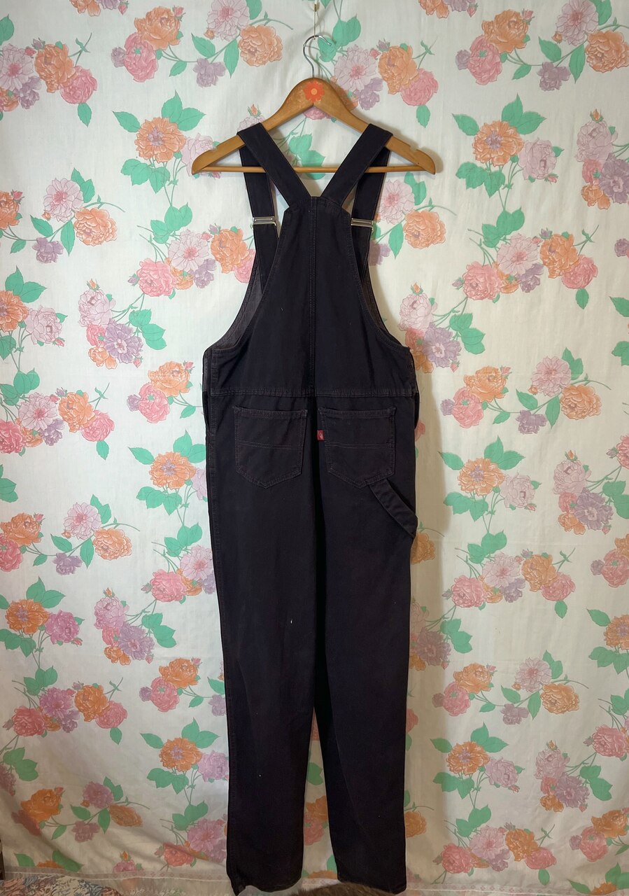 90's Brown Denim Overalls