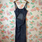 00's Denim Flare Jumpsuit