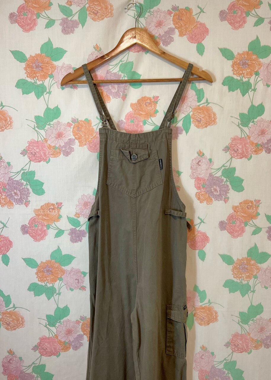 90's Khaki Cargo Overalls