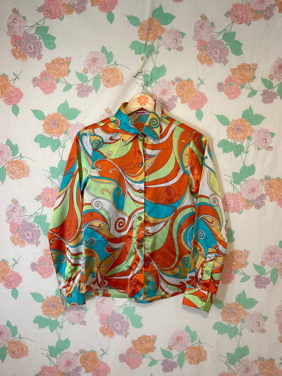 90's Satin Printed Shirt