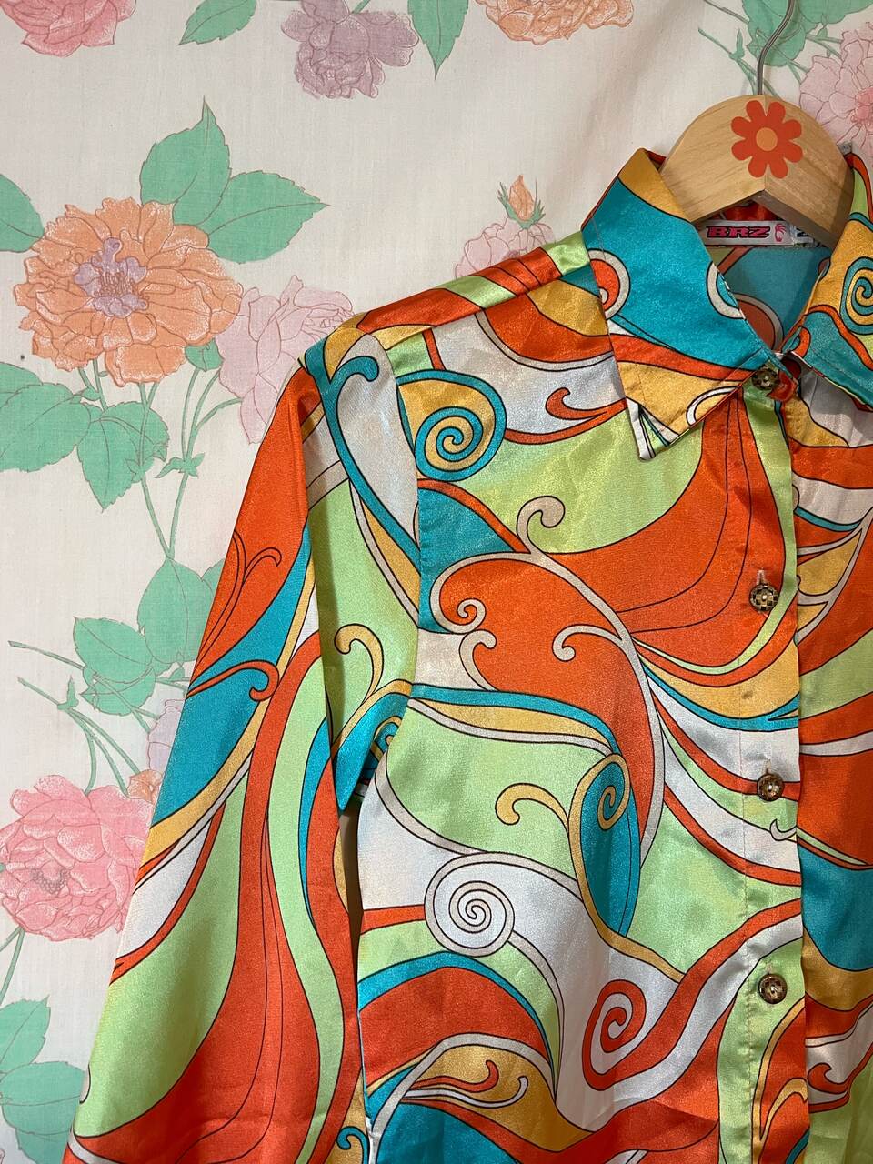 90's Satin Printed Shirt