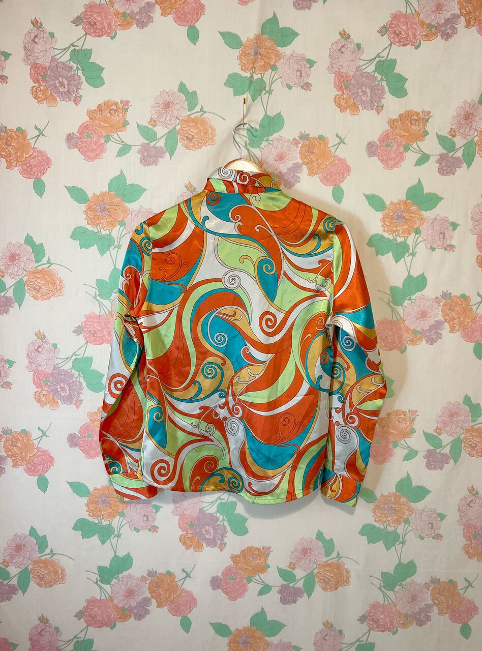 90's Satin Printed Shirt
