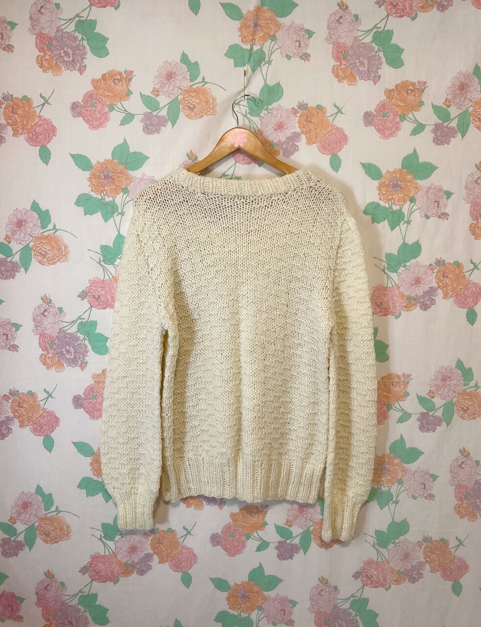 Vintage Hand-Knitted Wool Sweater
