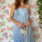 90's Blue Embroidered Nightdress