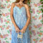 90's Blue Embroidered Nightdress