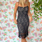 90's Black Lace Slip Dress