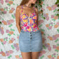 90's Zapping Low Rise Denim Skirt