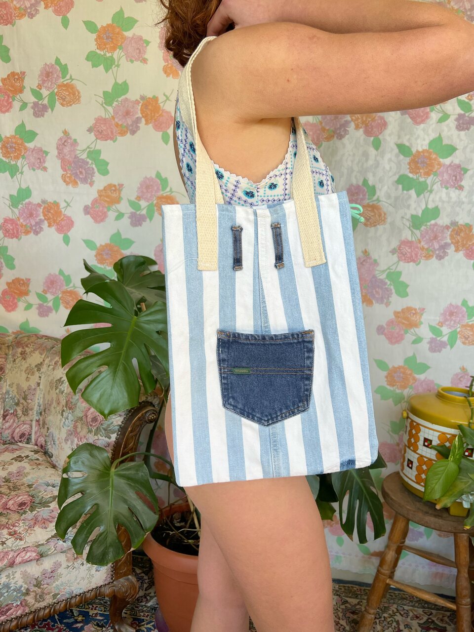 Upcycled Denim Tote Bag