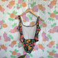 Black Flowery Swimsuit
