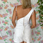 90's White Short Jumpsuit