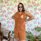 Caramel Vintage Cotton Jumpsuit