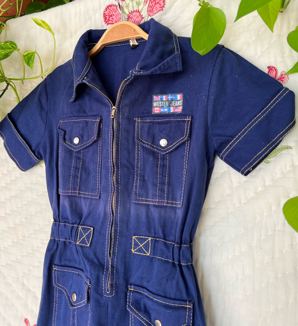 90's Unique Blue Overall