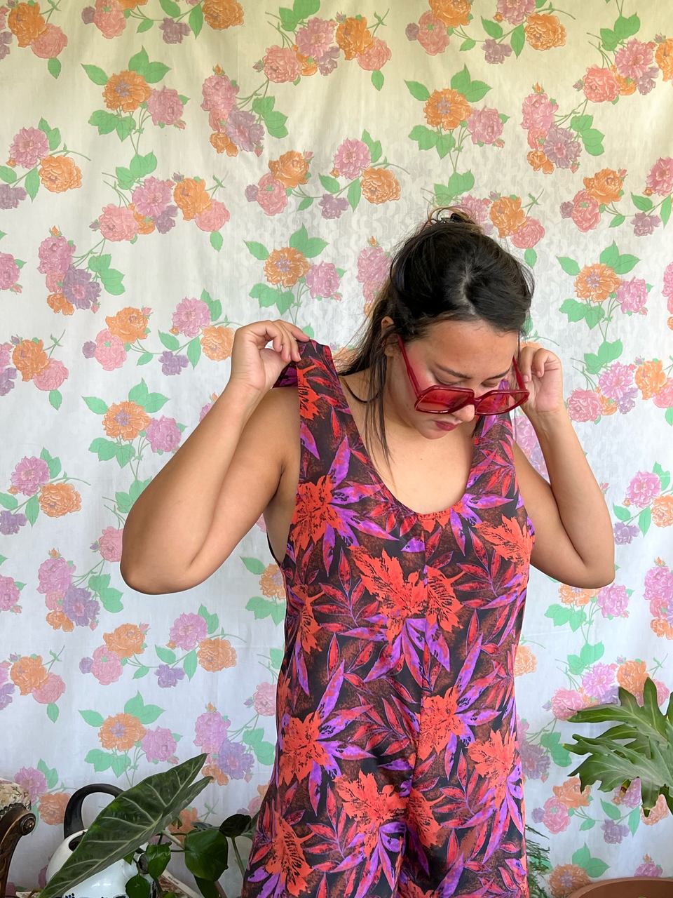 Colorful Tropicalia Vintage Jumpsuit