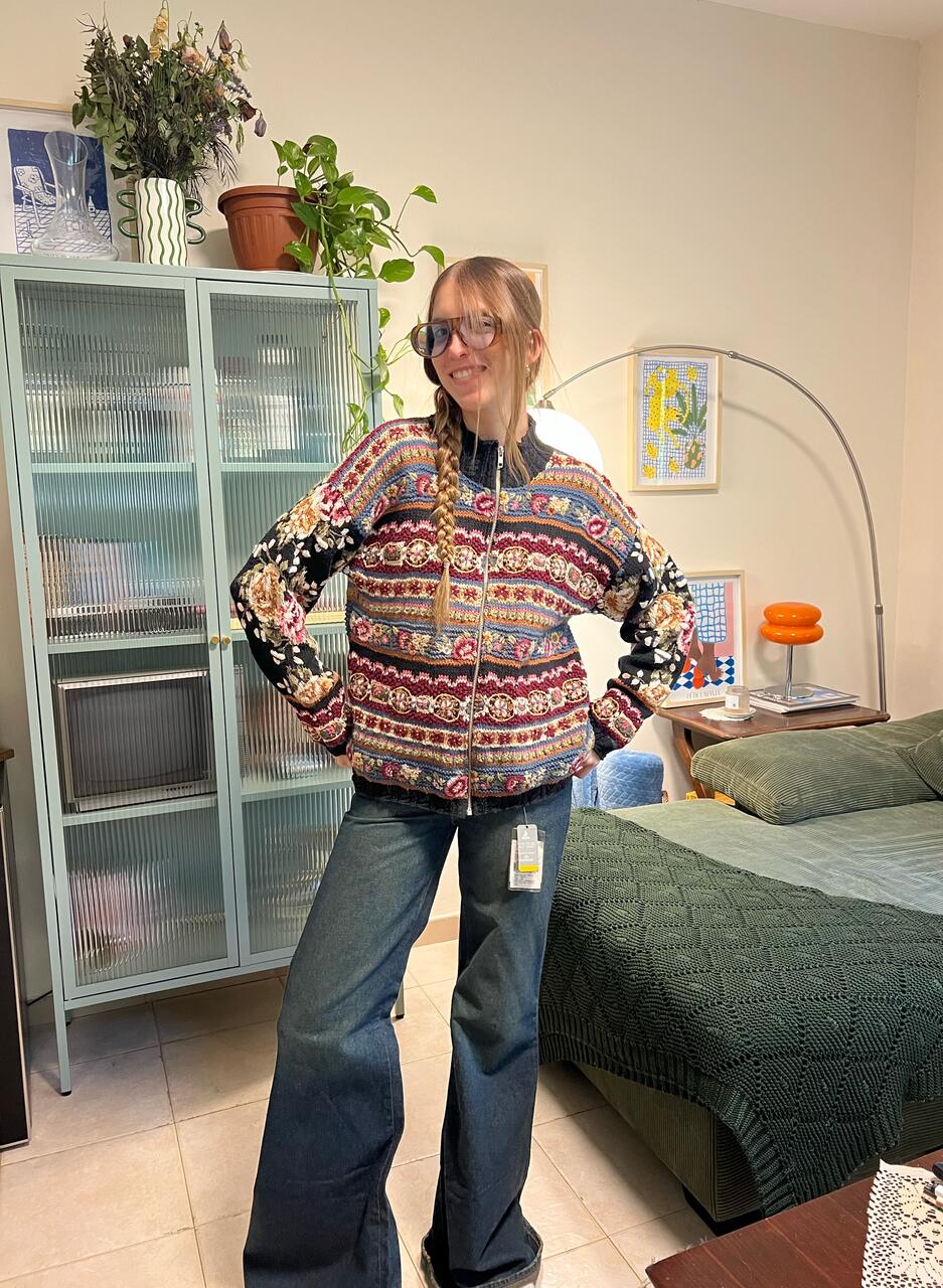 00's Multicolor Wool Cardigan