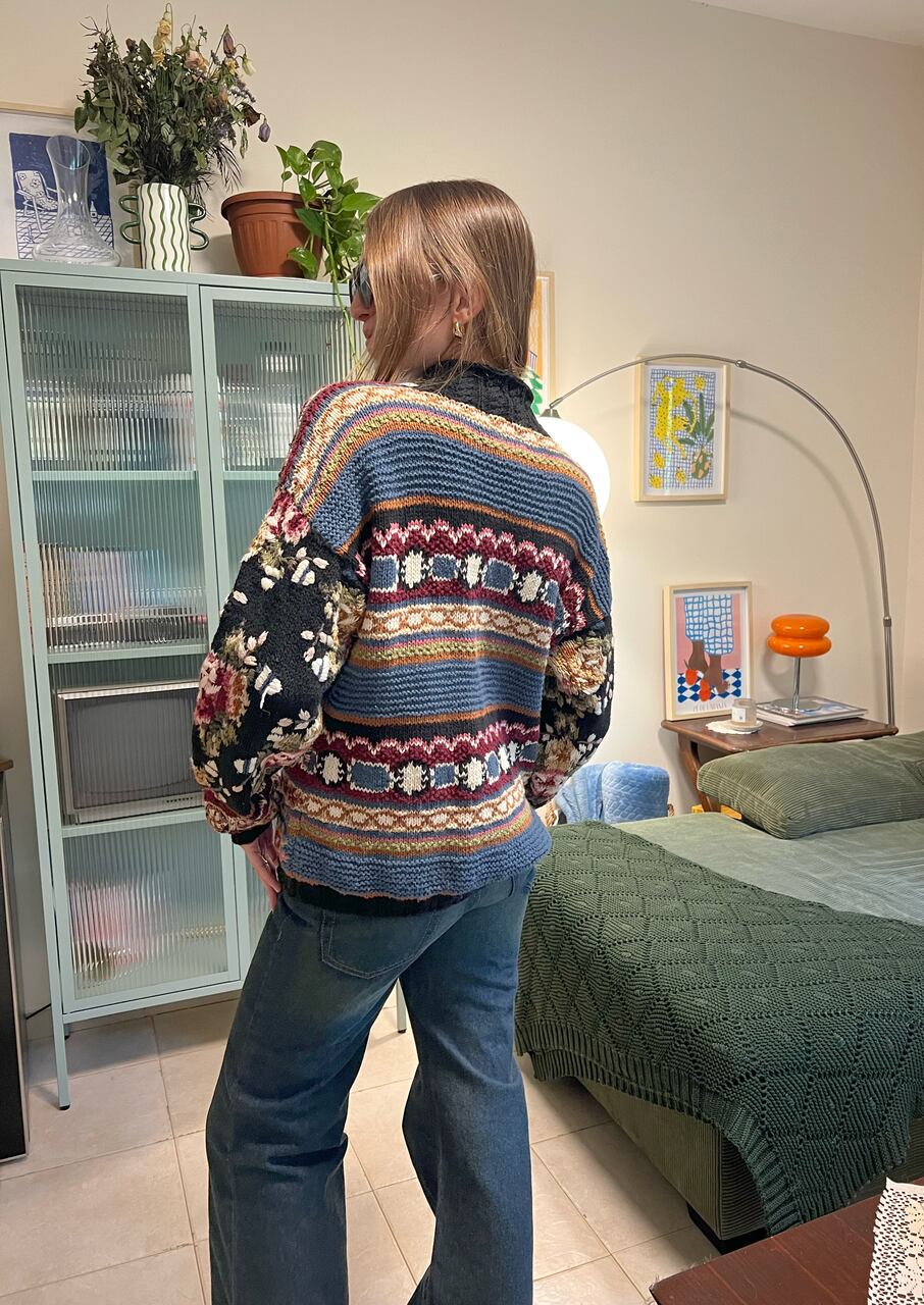 00's Multicolor Wool Cardigan