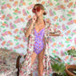 Lilac Flowery Vintage Swimsuit