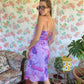 2000's Purple Swirl Dress