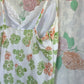 90's White&Green Viscose Dress