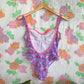 Lilac Flowery Vintage Swimsuit