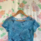 90's Blue Rose Top
