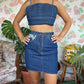 90's Short Denim Skirt